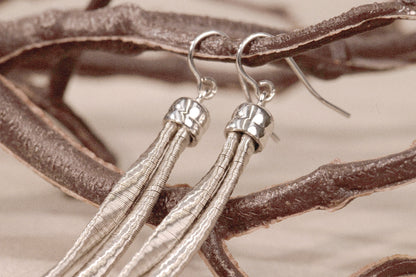 S925 Sterling Silver Twist Cable 2 Ropes Boho Earrings