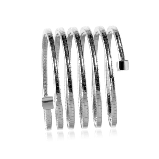 S925 Silver Twist Cable 6 Hoops Daily Ring