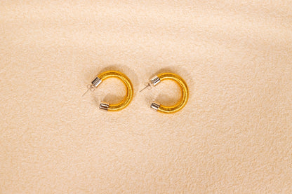 S925 Sterling Silver Twist Cable 1 Hoop Bulky Earring